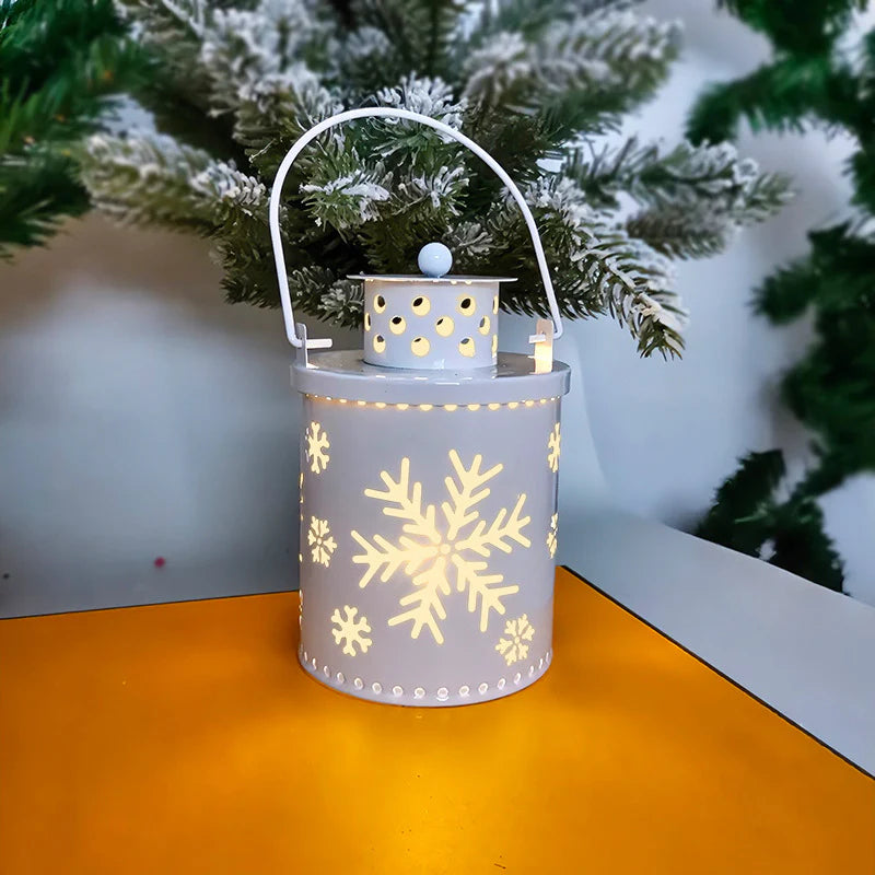 Nordic Glow LED Lantern – Decorative Candle Light for Christmas & Home Décor