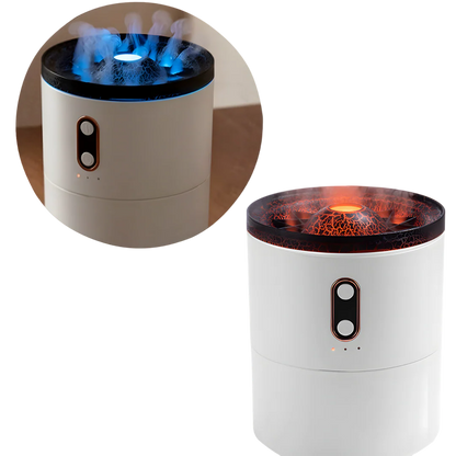 Volcanic Flame Aroma Diffuser & USB Portable Humidifier – Jellyfish LED Night Light Air Freshener