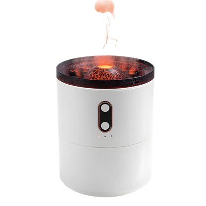 Volcanic Flame Aroma Diffuser & USB Portable Humidifier – Jellyfish LED Night Light Air Freshener