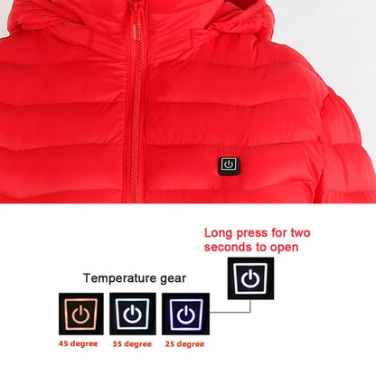 Men’s USB Electric Heated Jacket – Insulated Puffer Winter Coat with Detachable Hood | heated jacket