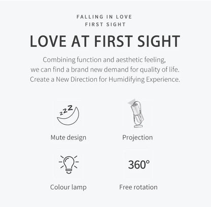 Magic Shadow USB Air Humidifier & Projection Night Light – Ultrasonic Home & Office Mist Maker