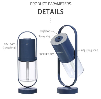 Magic Shadow USB Air Humidifier & Projection Night Light – Ultrasonic Home & Office Mist Maker