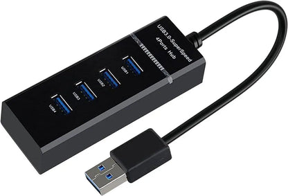 Portable 4in1 USB Hub Splitter – MultiPort Adapter for Laptop & Desktop