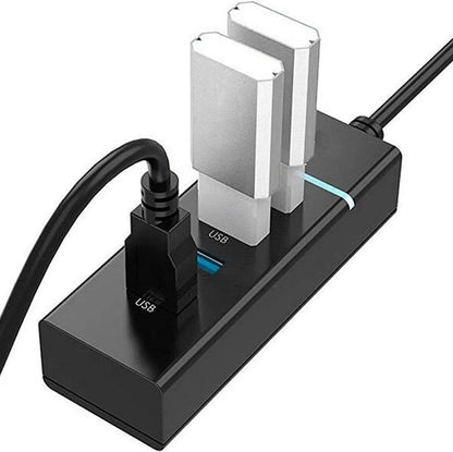 Portable 4in1 USB Hub Splitter – MultiPort Adapter for Laptop & Desktop