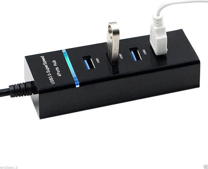 Portable 4in1 USB Hub Splitter – MultiPort Adapter for Laptop & Desktop
