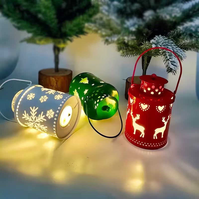 Nordic Glow LED Lantern – Decorative Candle Light for Christmas & Home Décor
