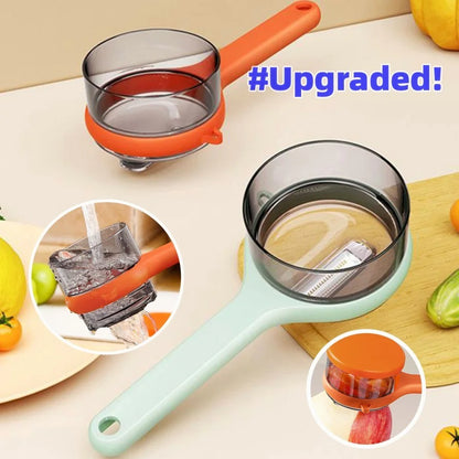 Multi-Functional Kitchen Peeler with Built-in Storage Bucket – Fruit & Vegetable Peeler Knife with Scraper